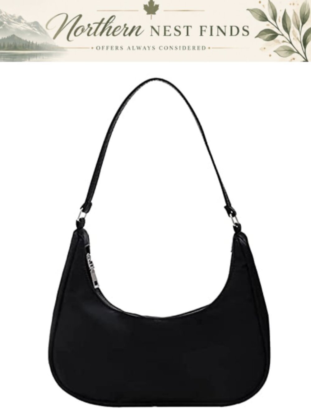 Hobo Shoulder Handbag Nylon Mini Clutch Purse for Women Small